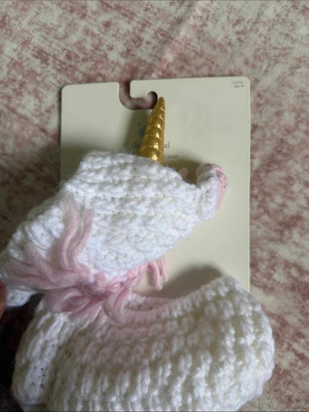 Newborn Photo - unicorn crochet hat and diaper cover